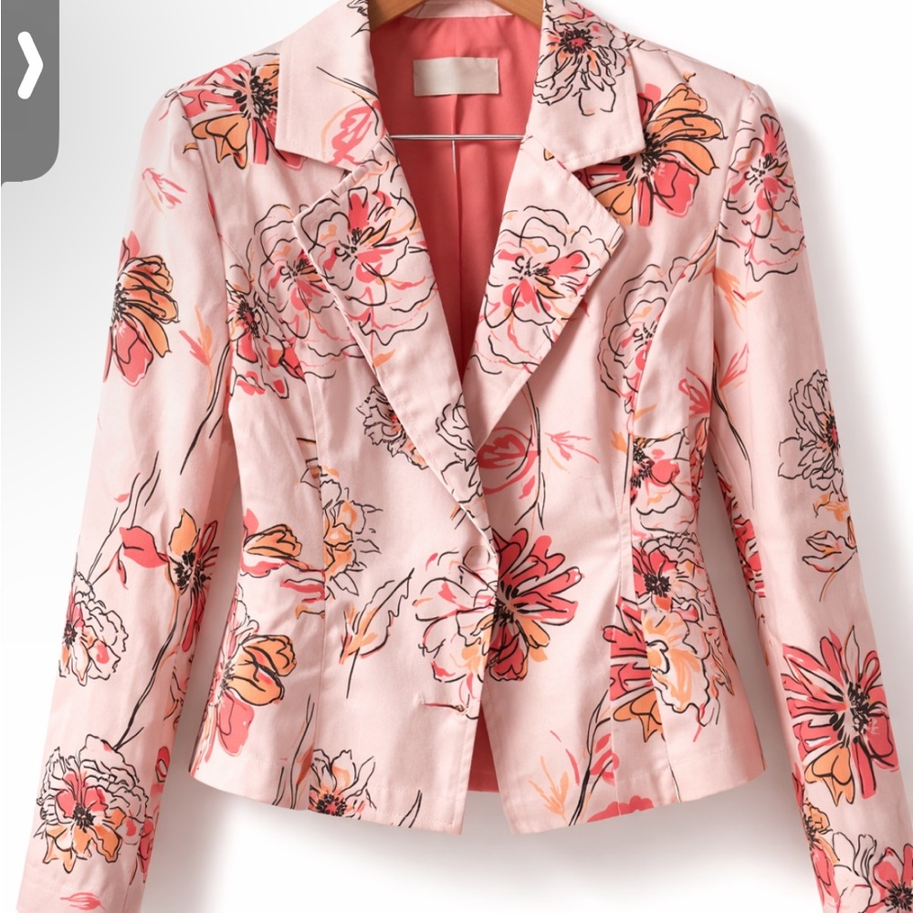 Ninety Pink Floral Women's Blazer